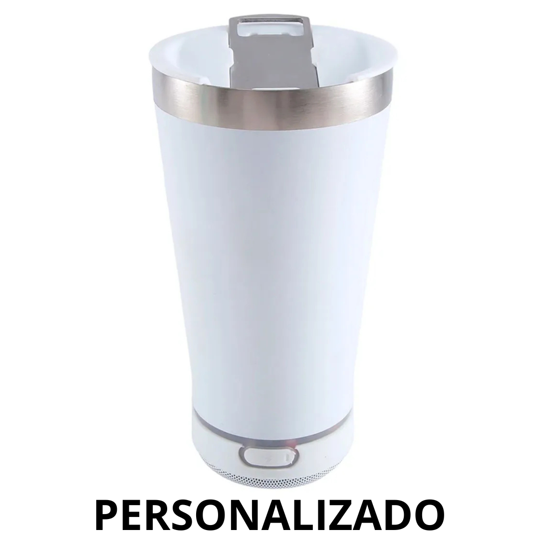 Copo Térmico Som Led Bluetooth e Tampa com Abridor 420ml - PERSONALIZADO