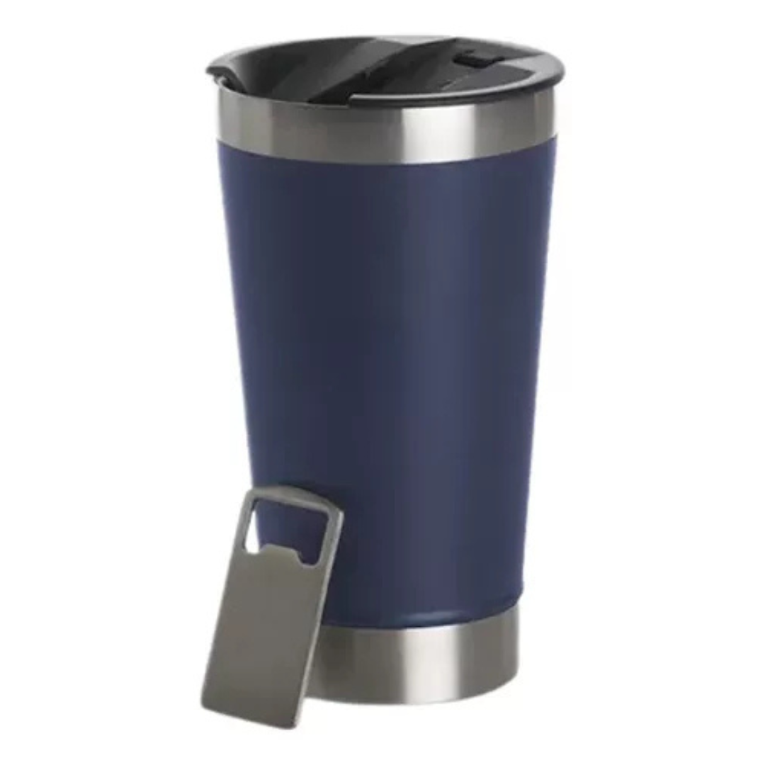 Copo Térmico Inox com Tampa e Abridor 473ml  - PERSONALIZADO